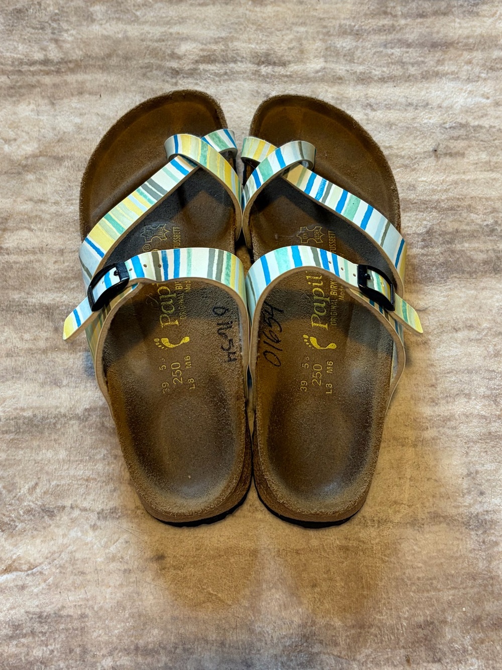 Striped Slide Sandals